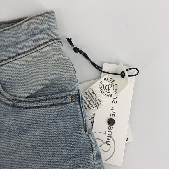 Treasure & Bond Jean Shorts Girls Size 8 Distressed Frayed Raw Hem Bermuda - Picture 5 of 10